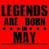 Legends Are Born In May Birthday Santa Hat thumb 1