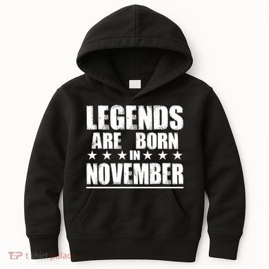 Legends Are Born In November Birthday Kids Hoodie
