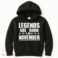 Legends Are Born In November Birthday Kids Hoodie thumb 0