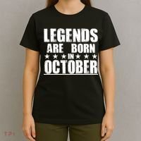 Legends Are Born In October Birthday T-Shirt thumb 4