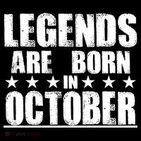 Legends Are Born In October Birthday Button thumb 1