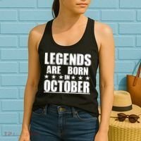 Legends Are Born In October Birthday Women's Tank Top thumb 2