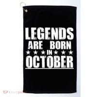 Legends Are Born In October Birthday Golf Towel thumb 0