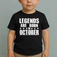 Legends Are Born In October Birthday Toddler T-Shirt thumb 2