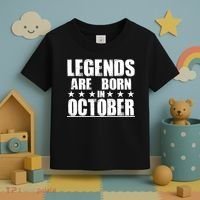 Legends Are Born In October Birthday Toddler T-Shirt thumb 3