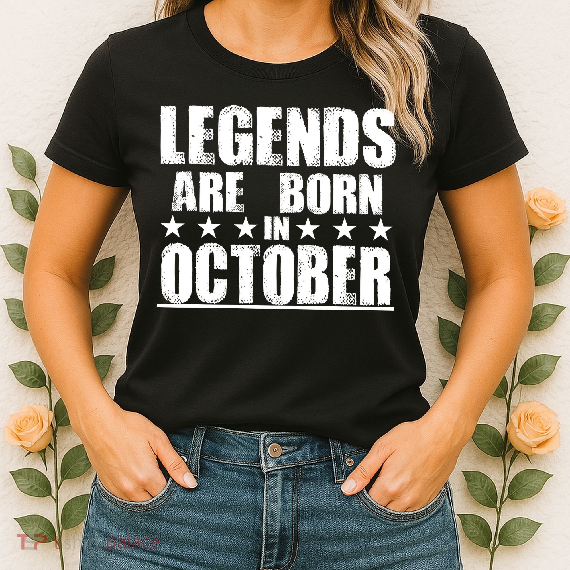Legends Are Born In October Birthday Women's T-Shirt