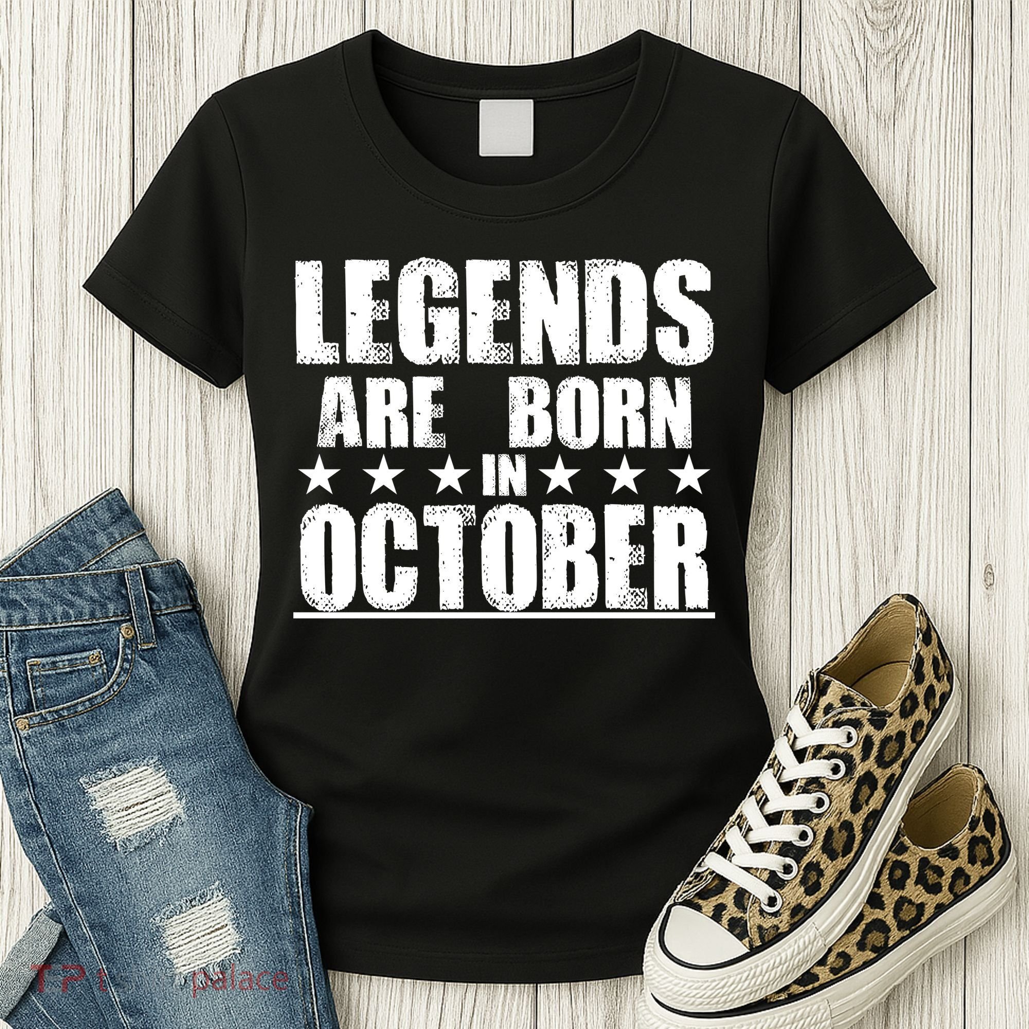 Legends Are Born In October Birthday Women's T-Shirt