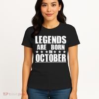 Legends Are Born In October Birthday Women's T-Shirt thumb 4