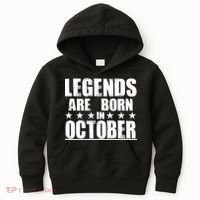 Legends Are Born In October Birthday Kids Hoodie thumb 0