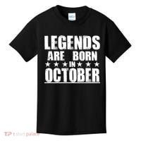 Legends Are Born In October Birthday Kids T-Shirt thumb 0
