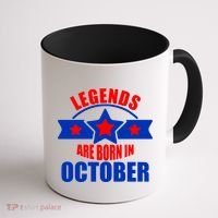Legends Are Born in October Stars Coffee Mug thumb 1