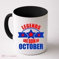 Legends Are Born in October Stars Coffee Mug thumb 0