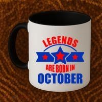 Legends Are Born in October Stars Coffee Mug thumb 2