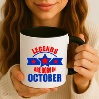 Legends Are Born in October Stars Coffee Mug thumb 3