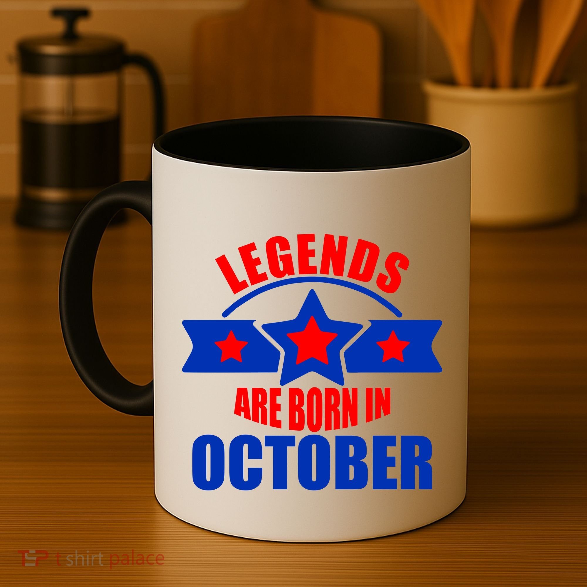 Legends Are Born in October Stars Coffee Mug