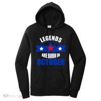 Legends Are Born in October Stars Women's Hoodie thumb 0