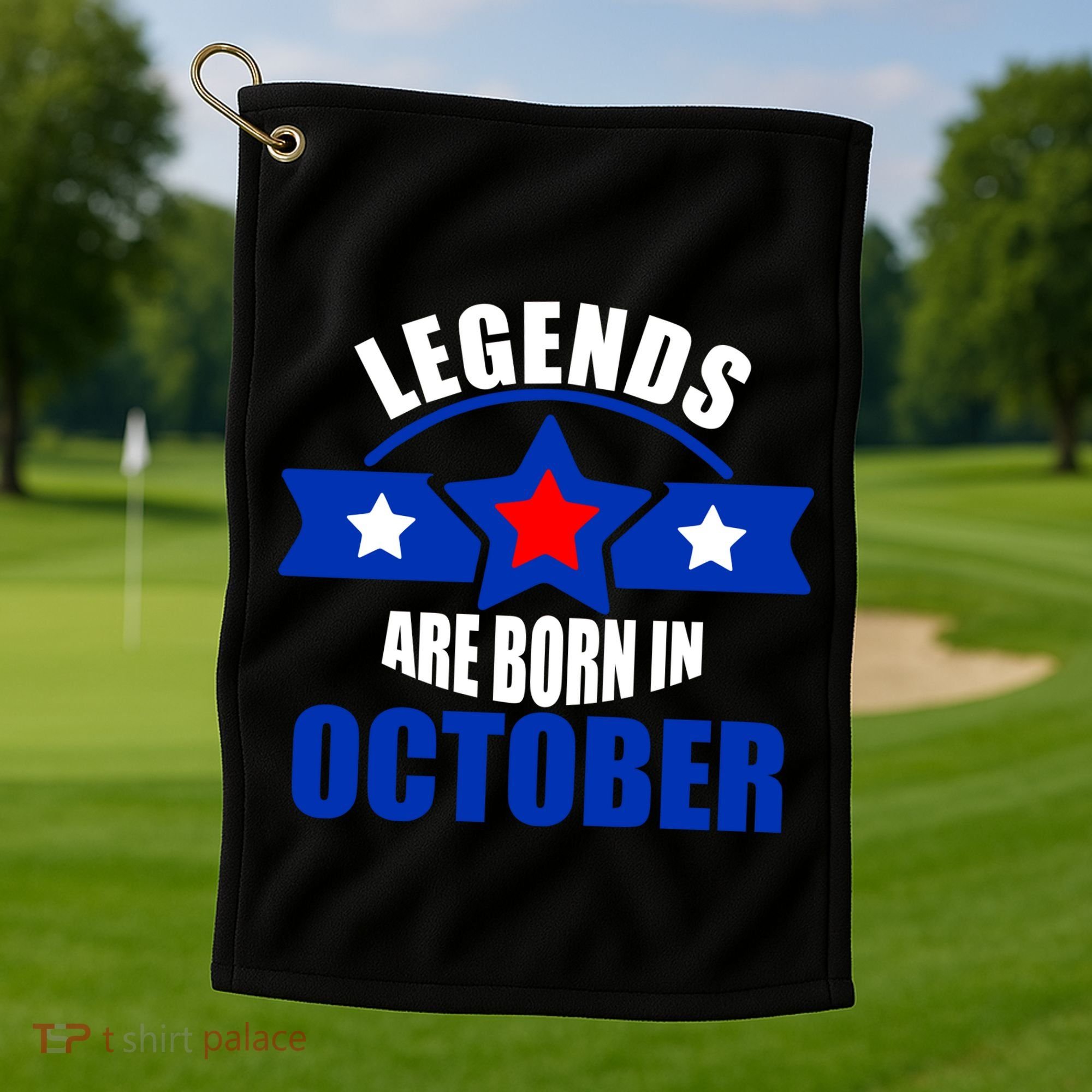 Legends Are Born in October Stars Golf Towel