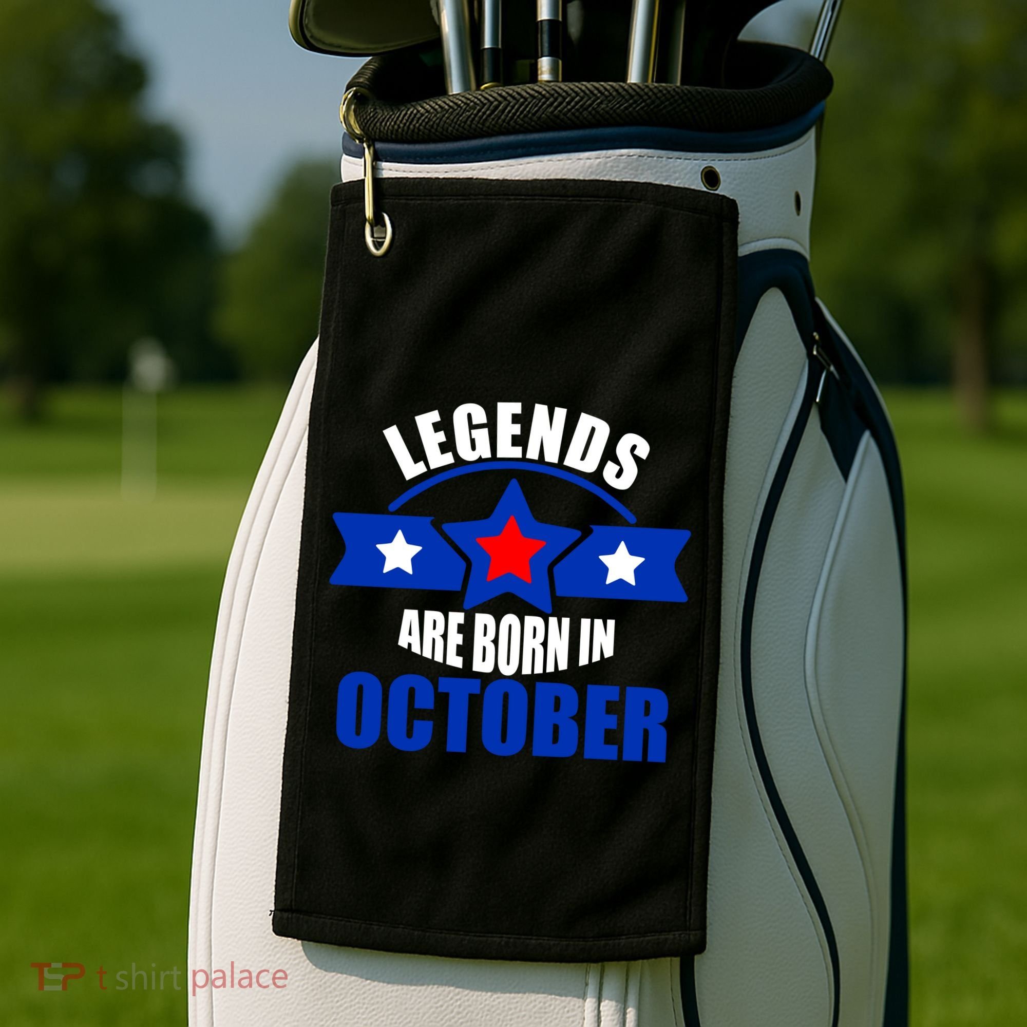 Legends Are Born in October Stars Golf Towel
