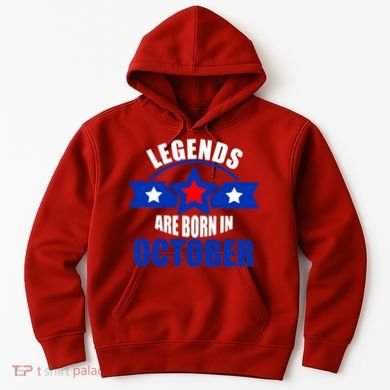 Legends Are Born in October Stars Hoodie