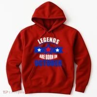 Legends Are Born in October Stars Hoodie thumb 0