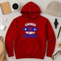 Legends Are Born in October Stars Hoodie thumb 3