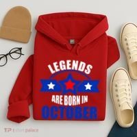Legends Are Born in October Stars Hoodie thumb 4
