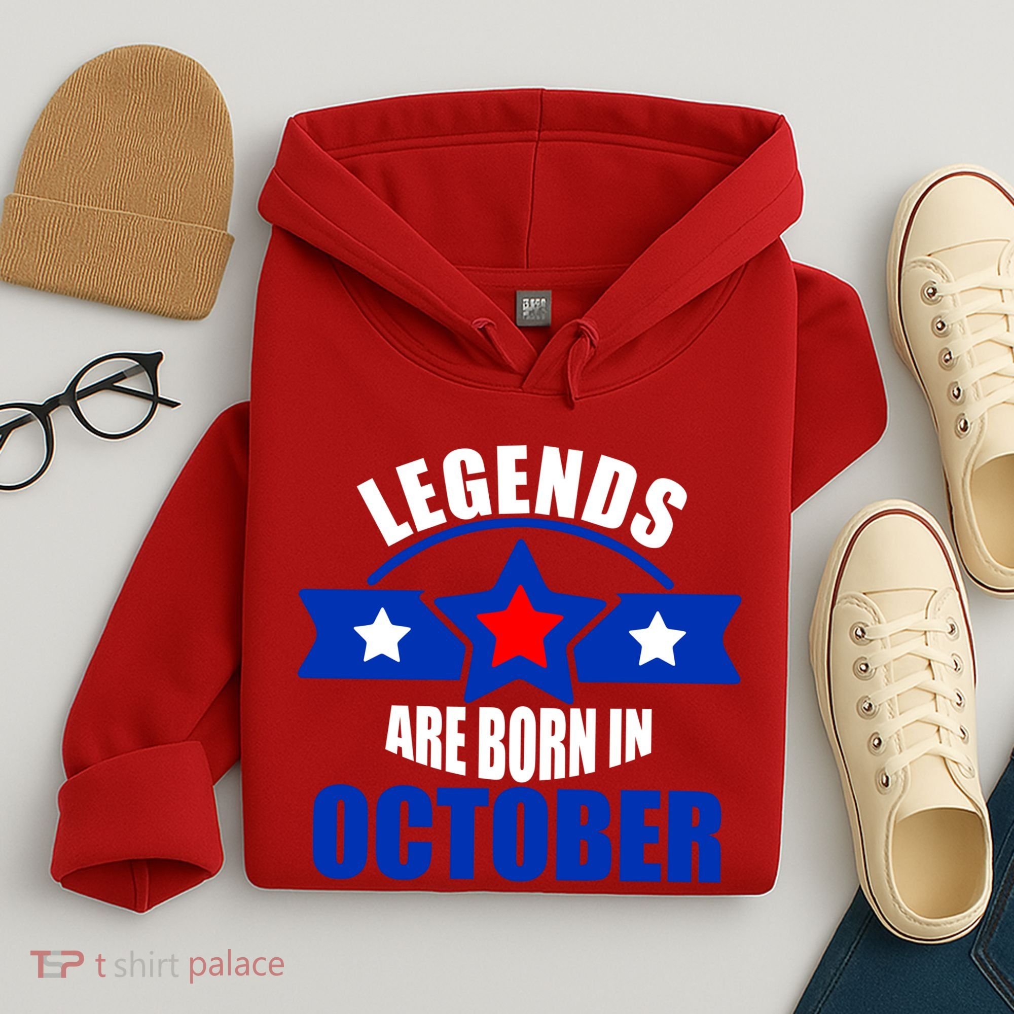 Legends Are Born in October Stars Hoodie