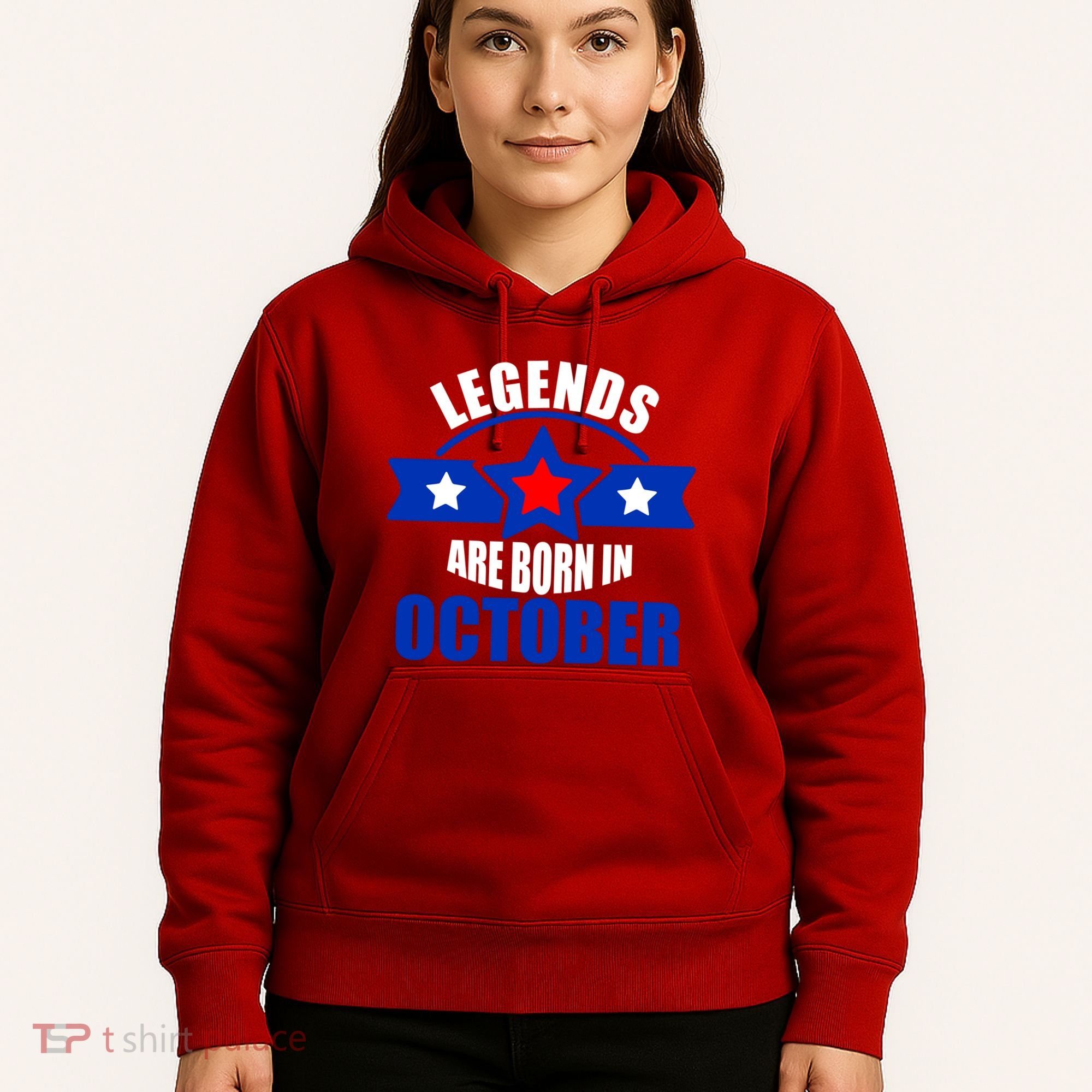Legends Are Born in October Stars Hoodie