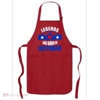 Legends Are Born in October Stars Apron thumb 0