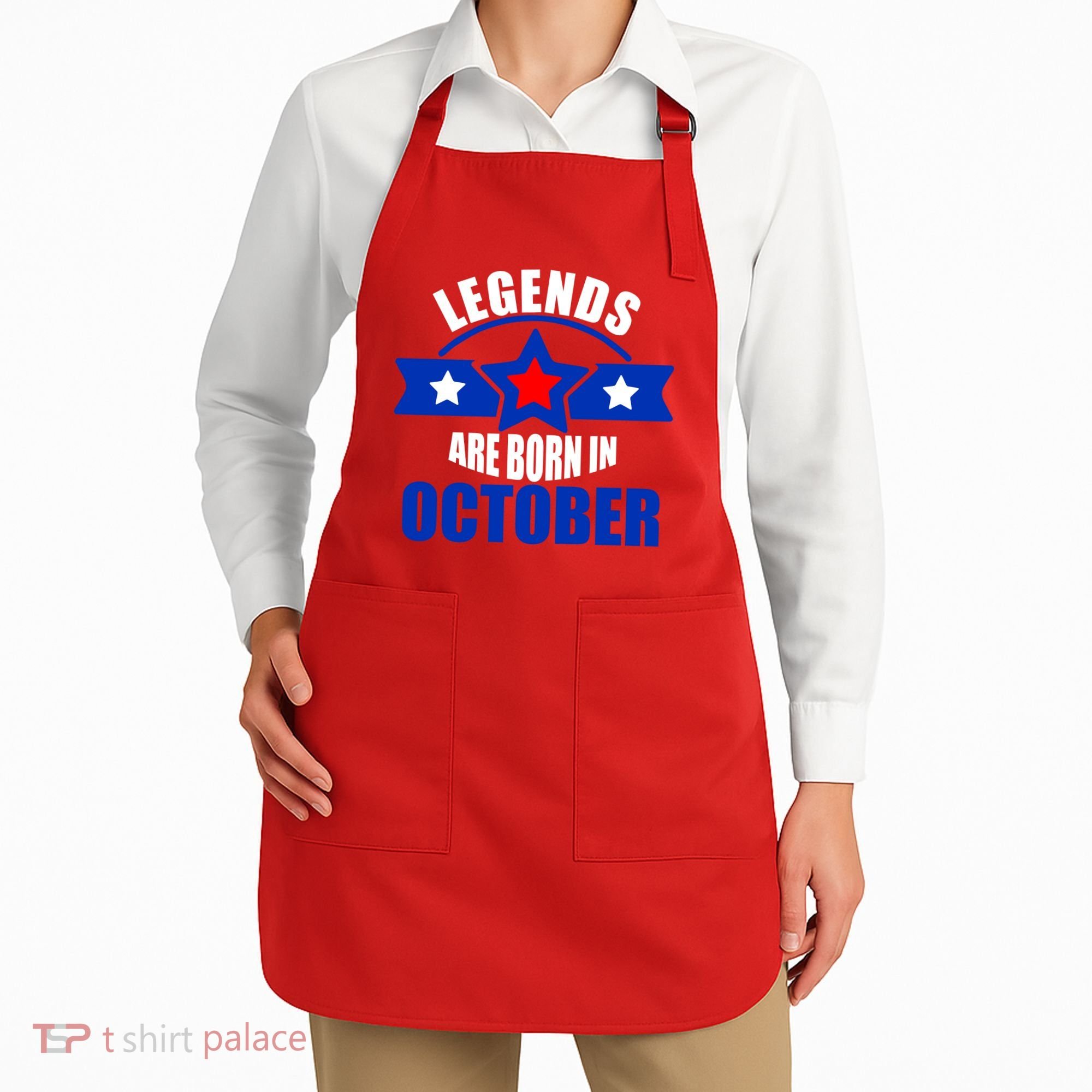 Legends Are Born in October Stars Apron