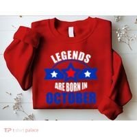 Legends Are Born in October Stars Sweatshirt thumb 2