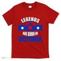 Legends Are Born in October Stars T-Shirt thumb 0