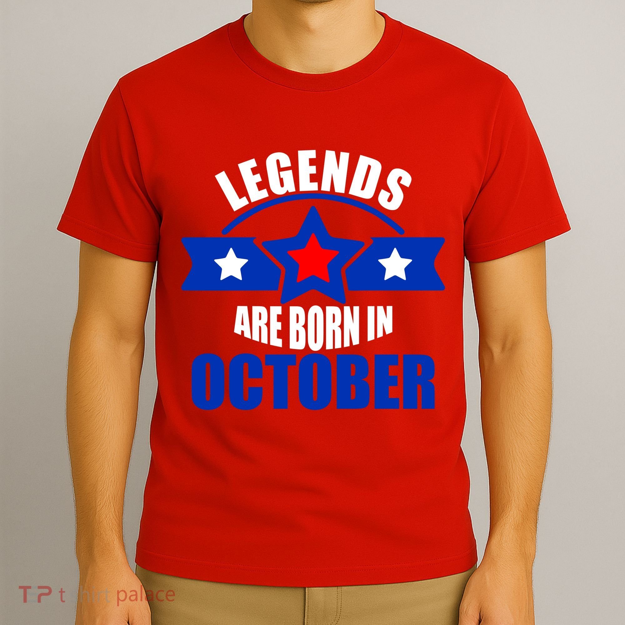 Legends Are Born in October Stars T-Shirt