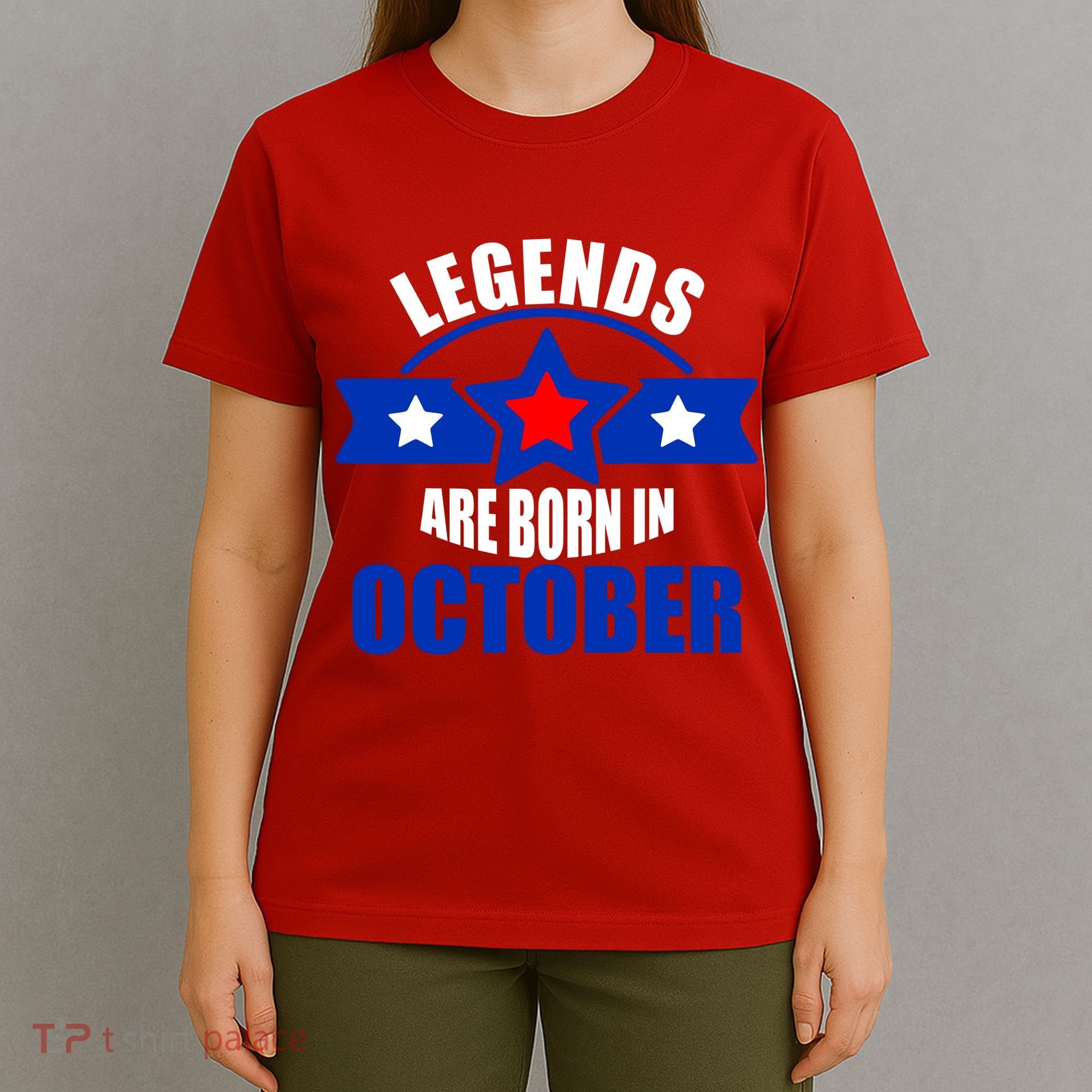 Legends Are Born in October Stars T-Shirt