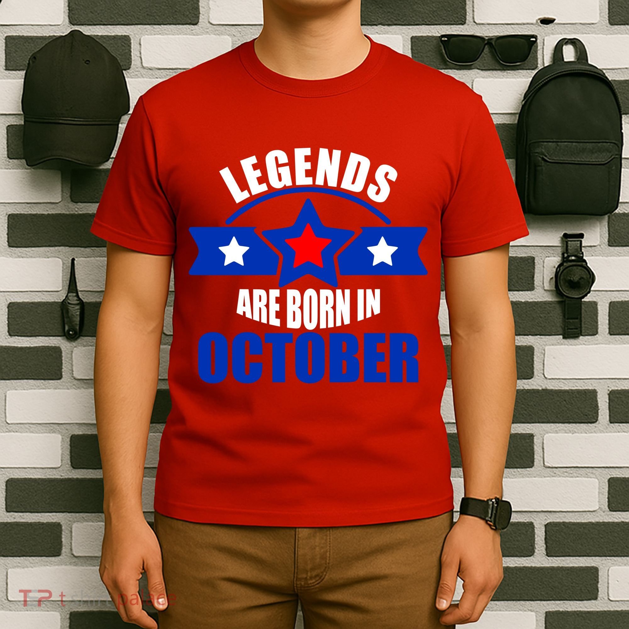 Legends Are Born in October Stars T-Shirt