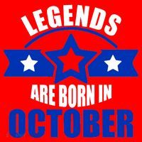 Legends Are Born in October Stars Button thumb 1