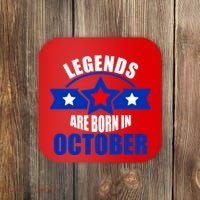 Legends Are Born in October Stars Coaster thumb 0