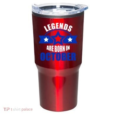 Legends Are Born in October Stars Tumbler