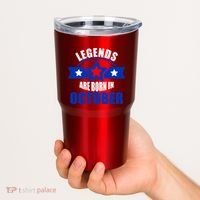 Legends Are Born in October Stars Tumbler thumb 2