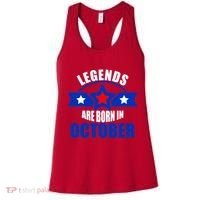Legends Are Born in October Stars Women's Tank Top thumb 0