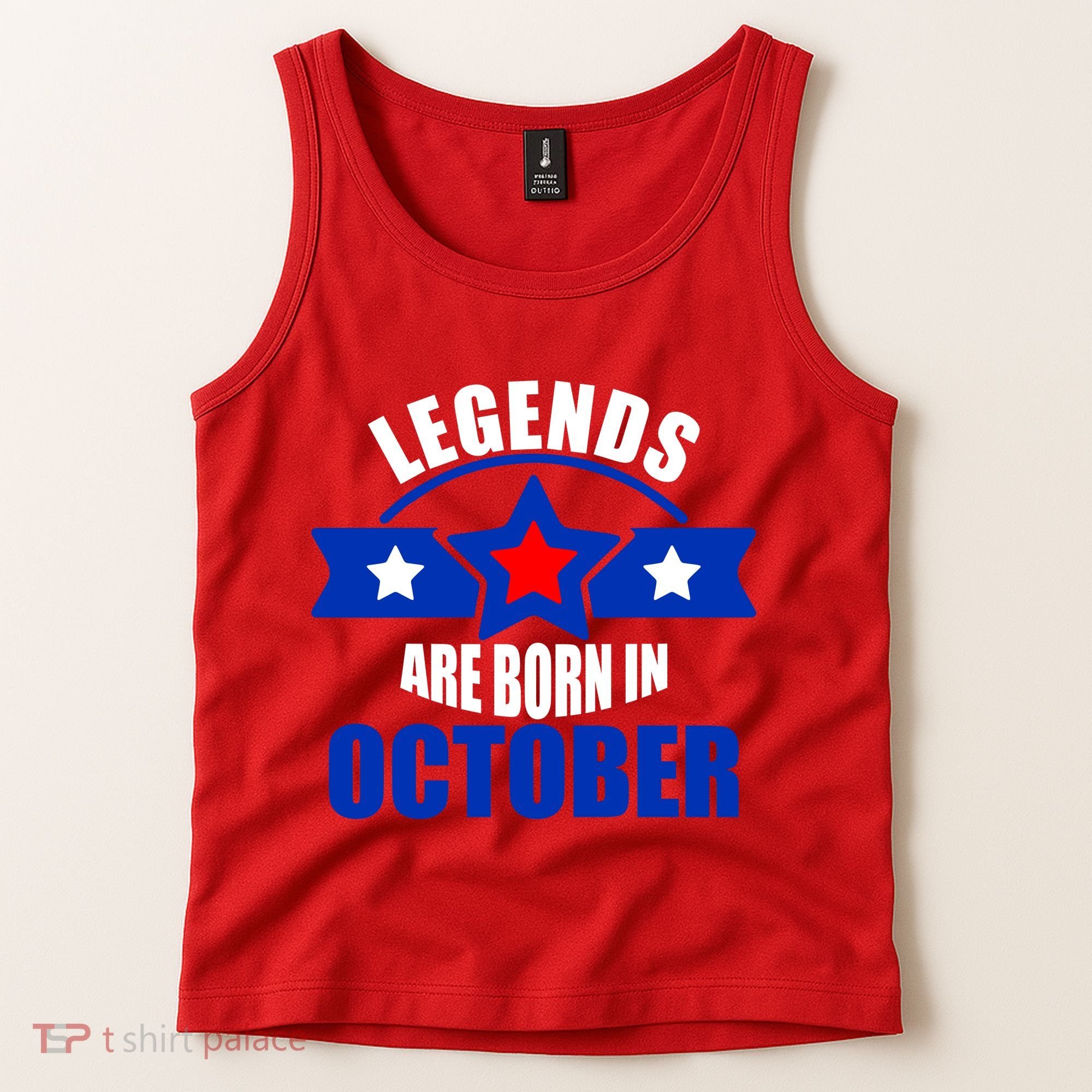 Legends Are Born in October Stars Tank Top