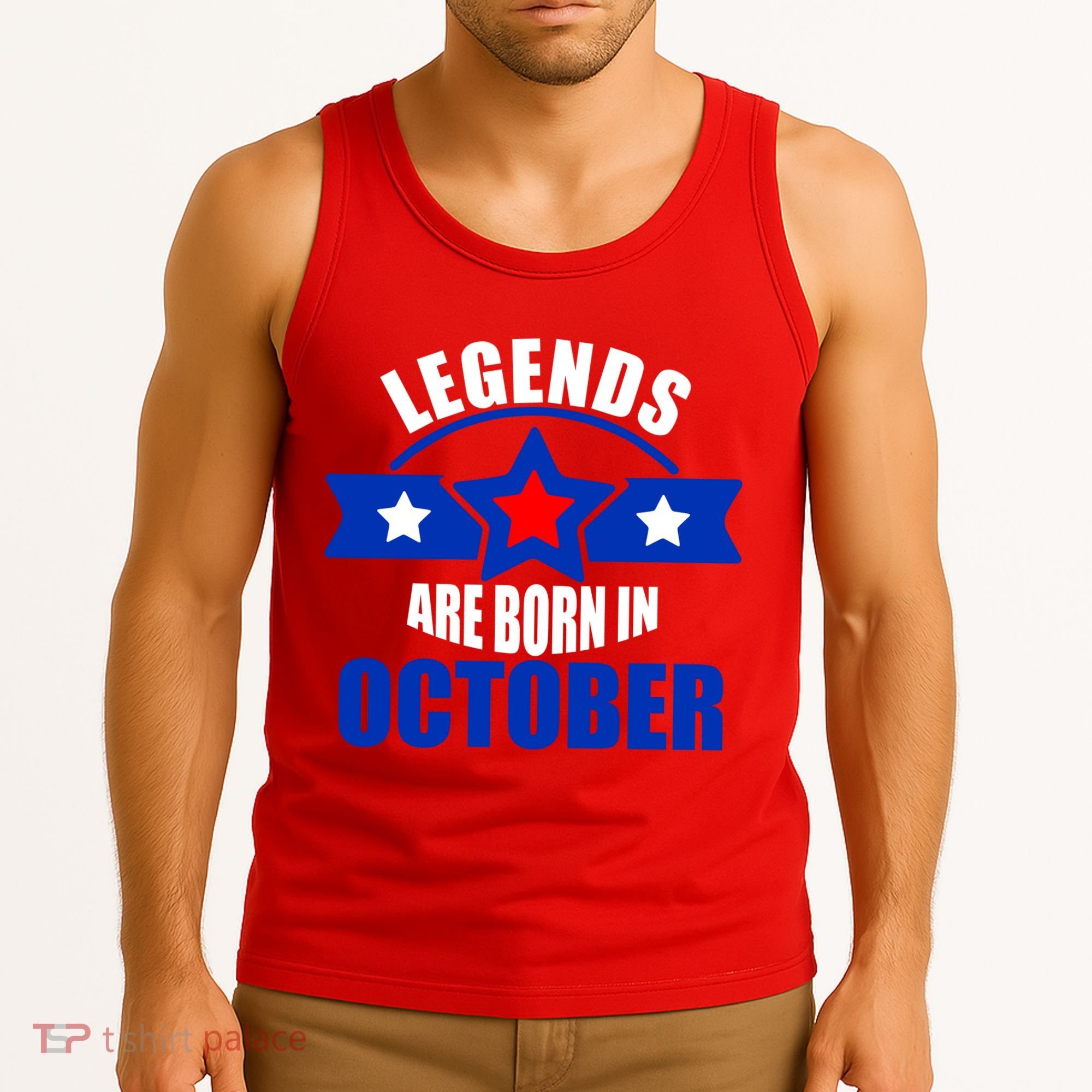 Legends Are Born in October Stars Tank Top
