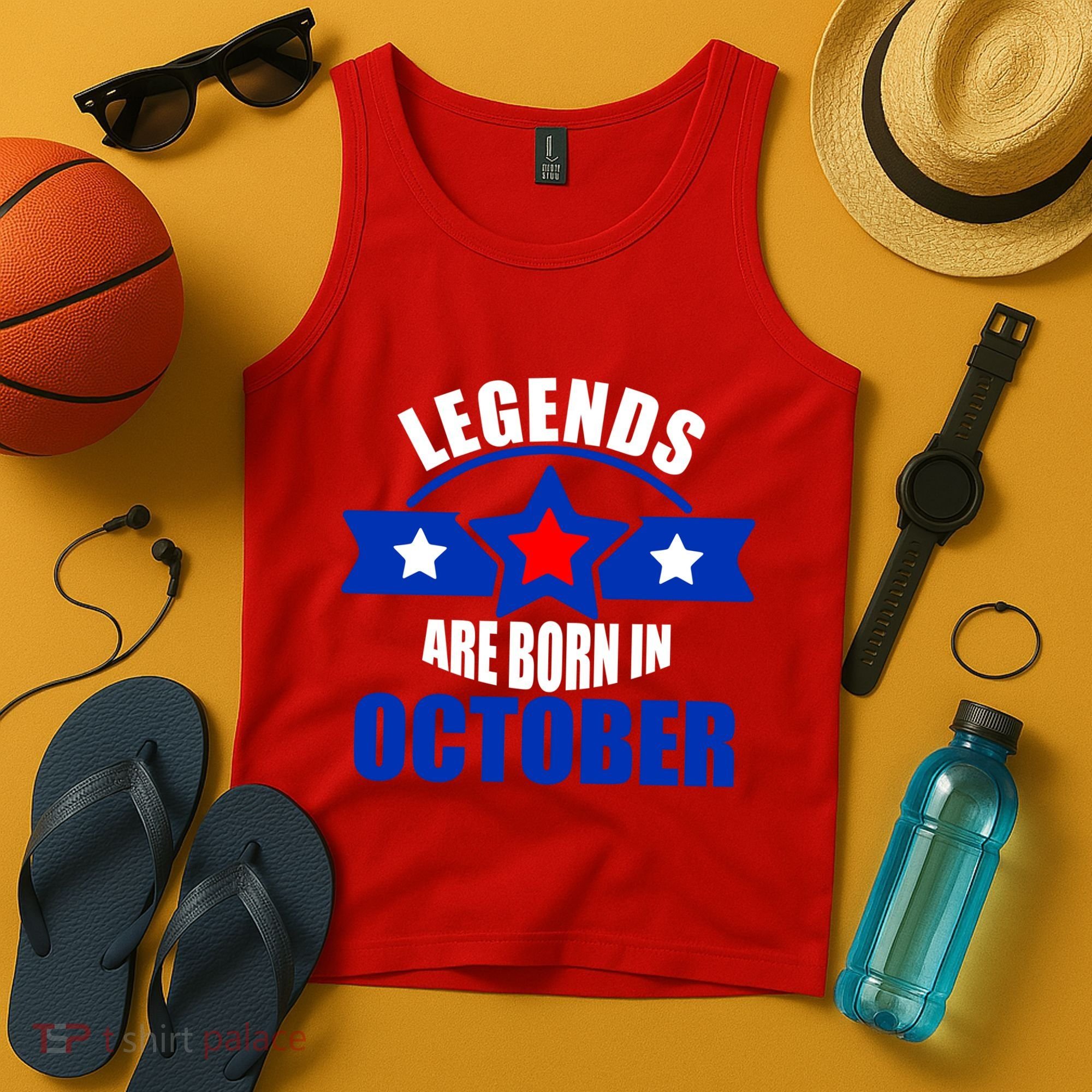 Legends Are Born in October Stars Tank Top