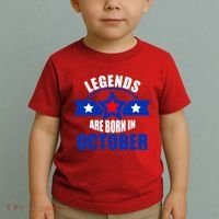 Legends Are Born in October Stars Toddler T-Shirt thumb 2