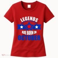 Legends Are Born in October Stars Women's T-Shirt thumb 0