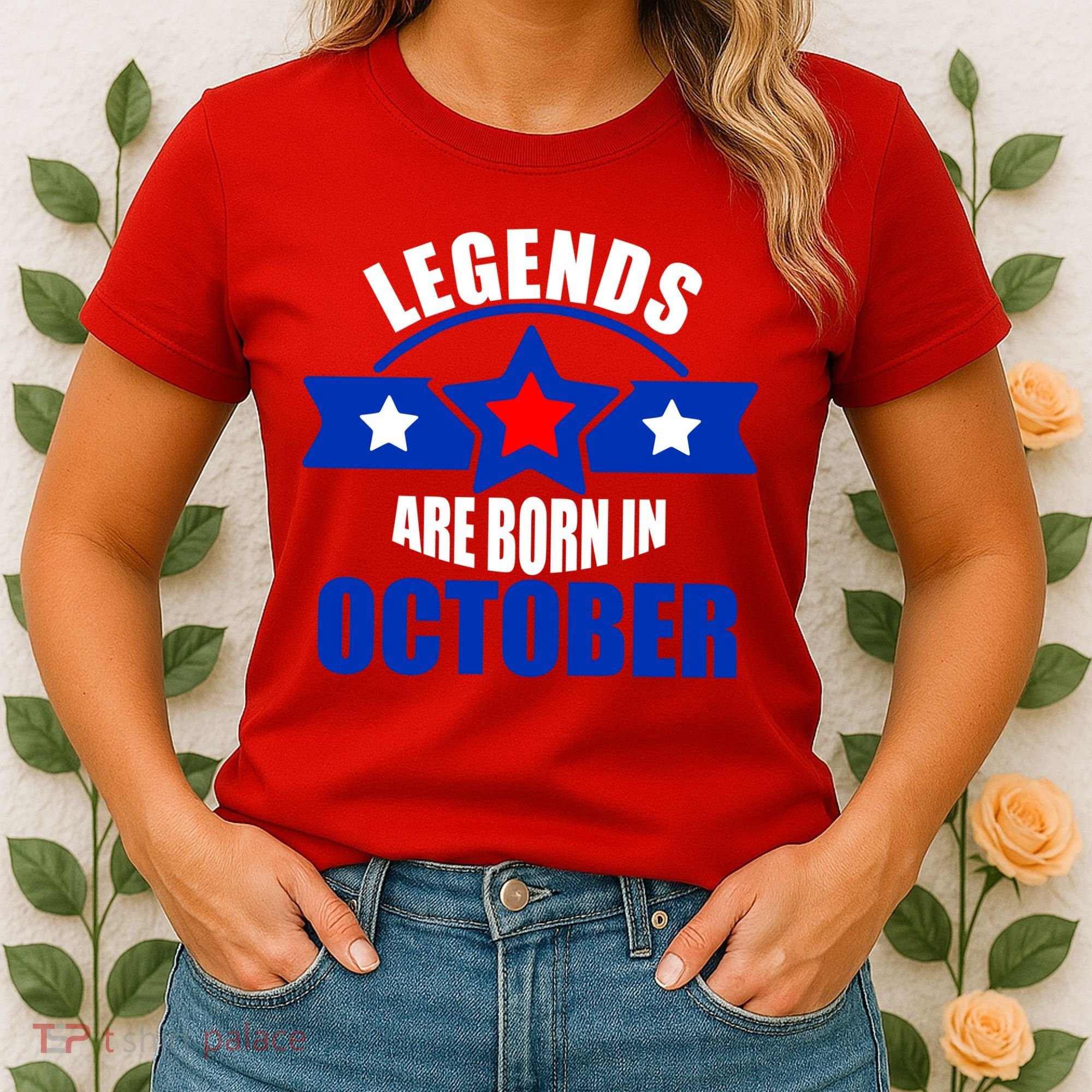 Legends Are Born in October Stars Women's T-Shirt