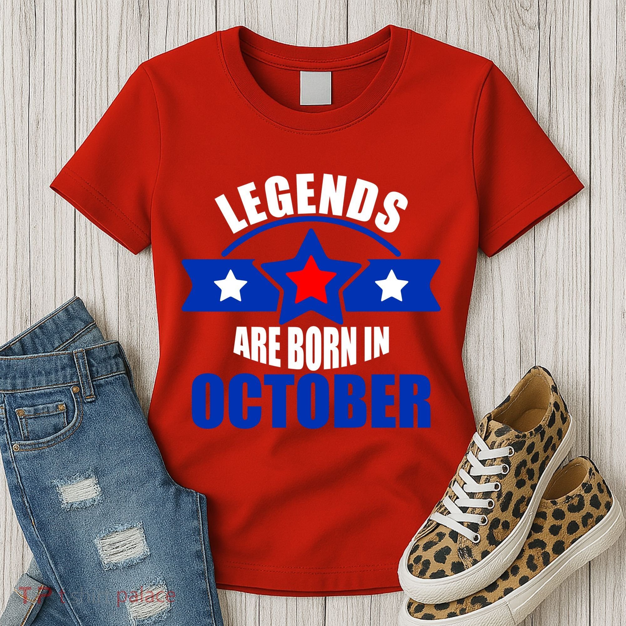 Legends Are Born in October Stars Women's T-Shirt