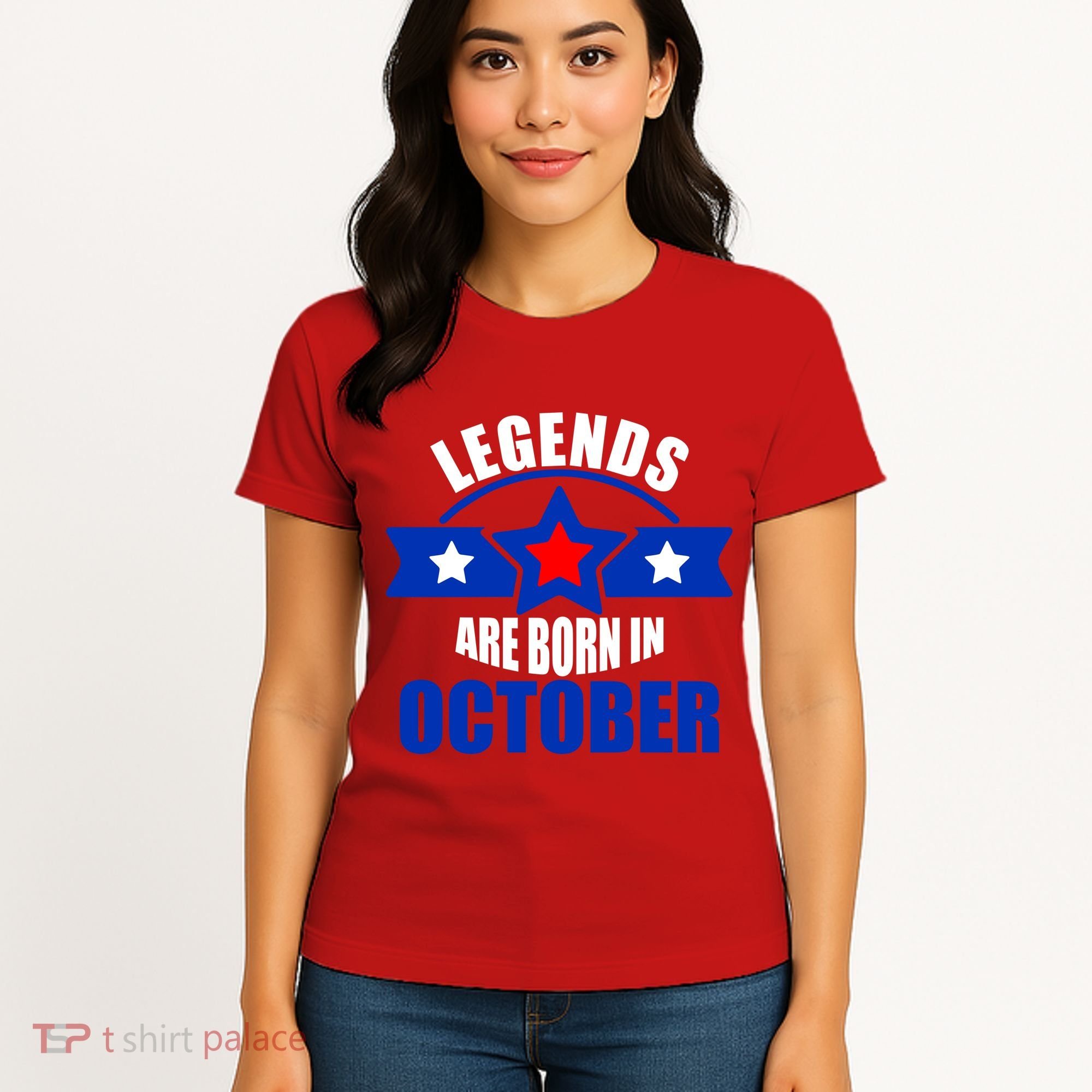 Legends Are Born in October Stars Women's T-Shirt