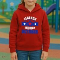 Legends Are Born in October Stars Kids Hoodie thumb 3