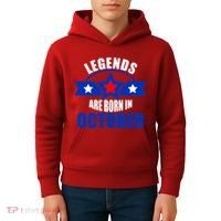 Legends Are Born in October Stars Kids Hoodie thumb 4